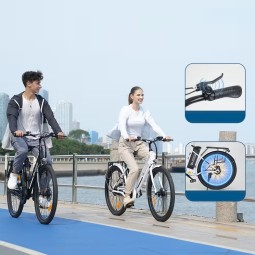 Vélo Electrique Adulte avec Pneu 26'' 36V 12Ah EVERCROSS - EK8S Noir