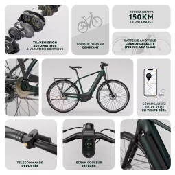 Velo ville électrique à moteur automatique Owuru cadre haut LD 920e