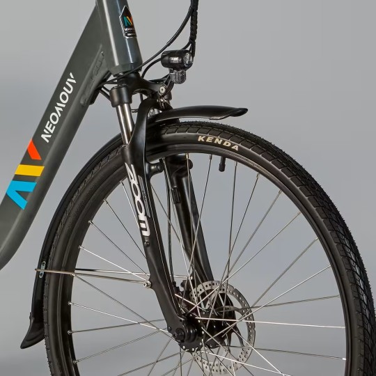 Vélo ville électrique - NEOMOUV Allegria 2 Hydraulique - Gris foncé