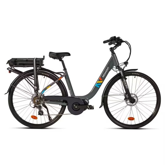 Vélo ville électrique - NEOMOUV Allegria 2 Hydraulique - Gris foncé