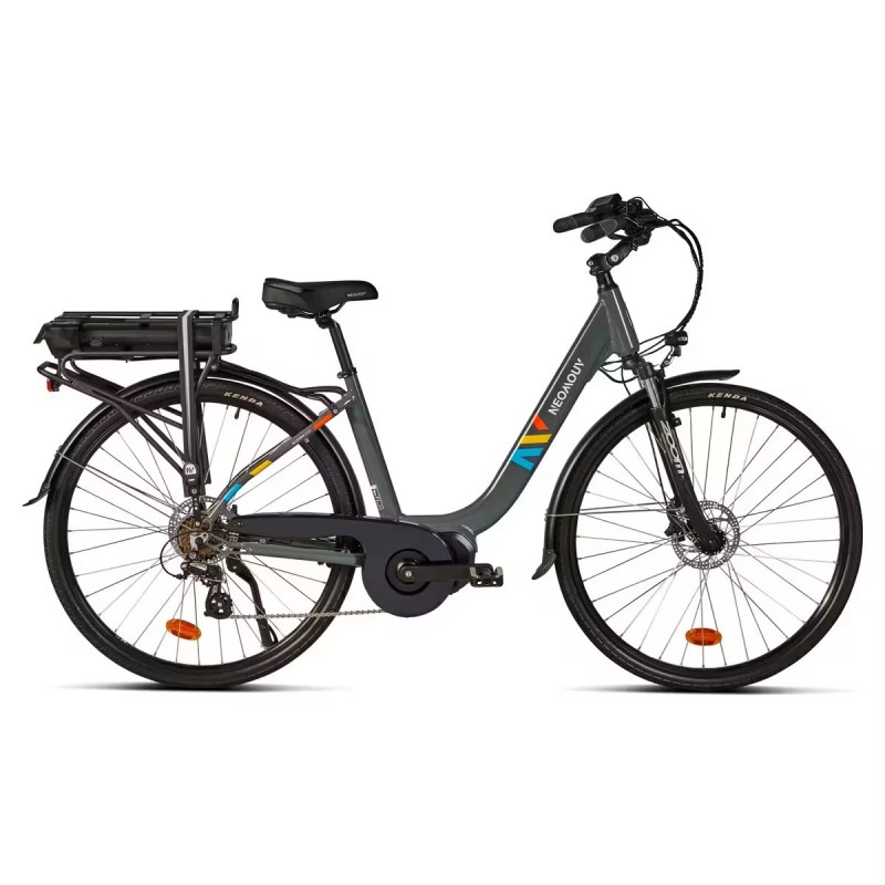 Vélo ville électrique - NEOMOUV Allegria 2 Hydraulique - Gris foncé